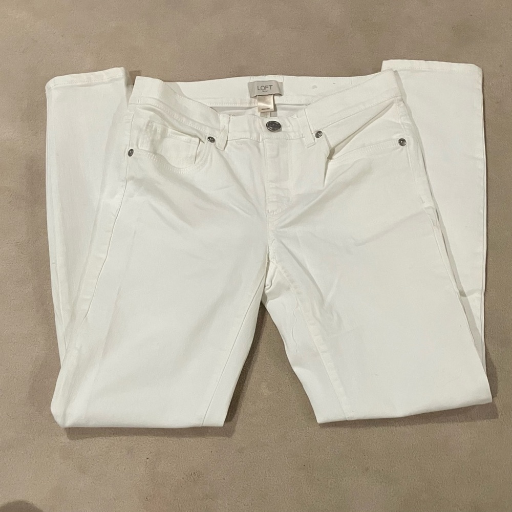 Loft Outlet - Modern Skinny Ankle White Jeans, Size 0
